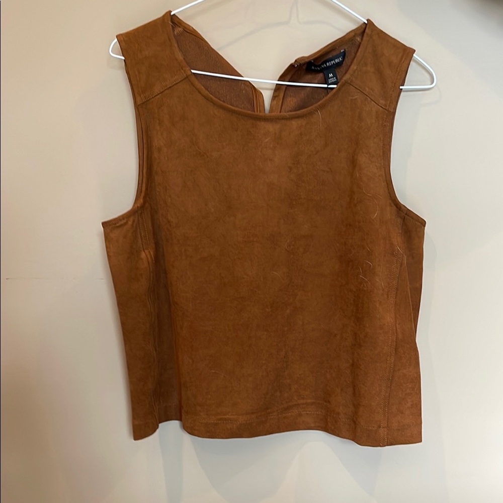 Banana Republic Brown Sleeveless Crop Tank Top
